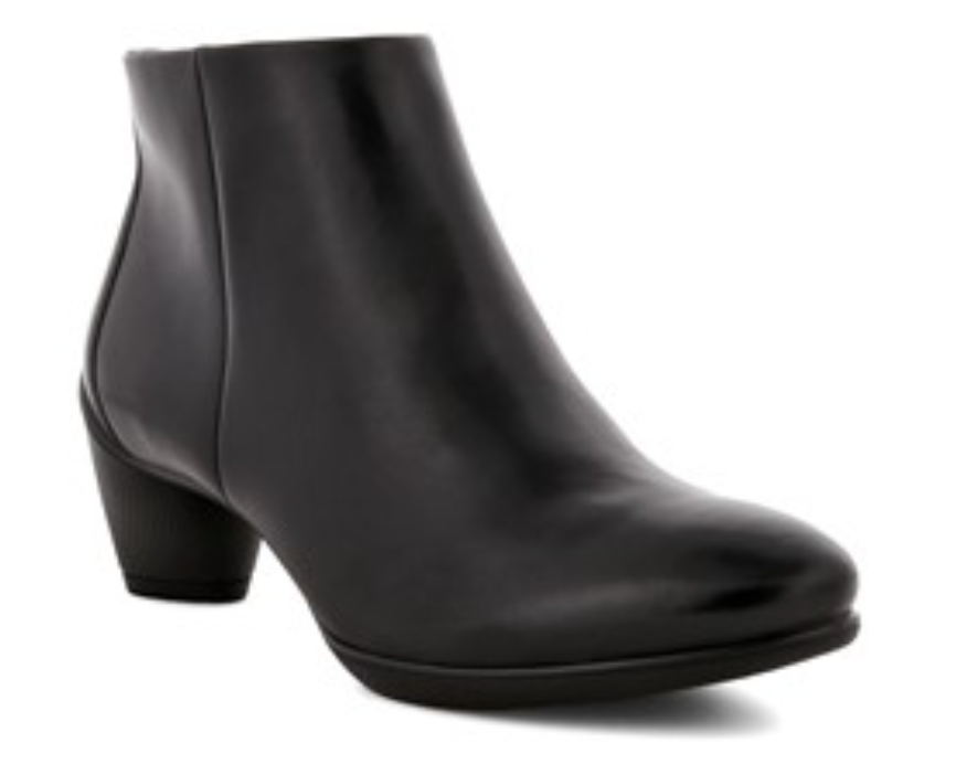 Ecco black 2025 leather ankle boots