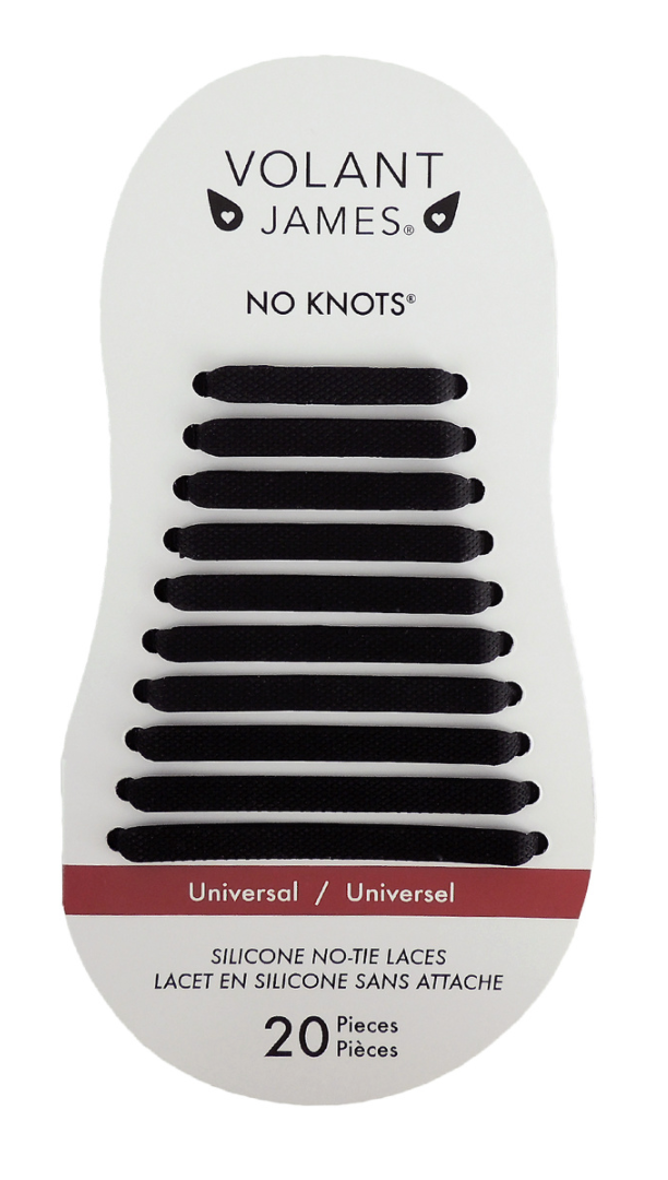 Volant James No Knots® Silicone Laces - Black